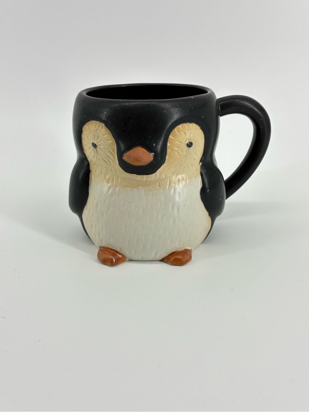 Penguin Ceramic Accent Mug - Black and Cream by Indigo
